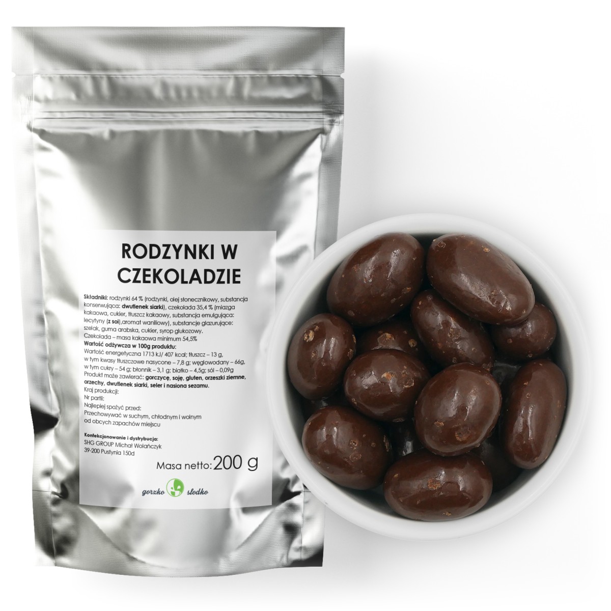 Rodzynki w czekoladzie 200g